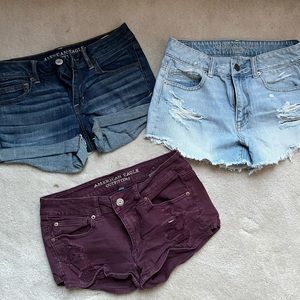 3 pairs of American Eagle jean shorts!